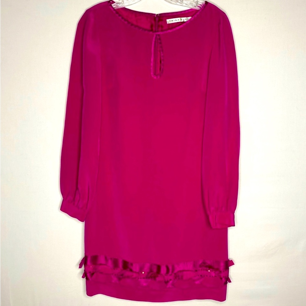 Magenta silk dress